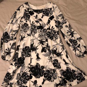 Everly Long Sleeve A-Line Shift Dress